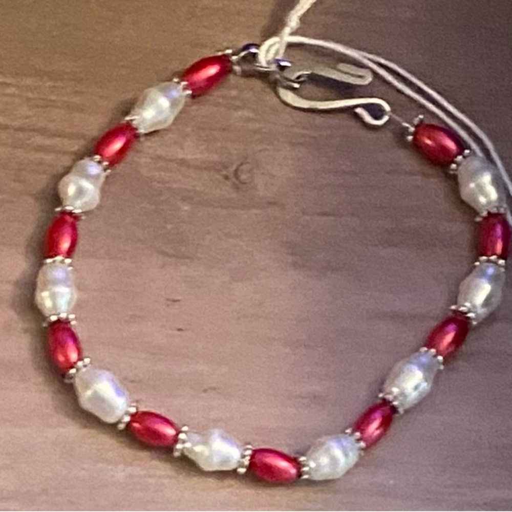 NEW Red & White bracelets